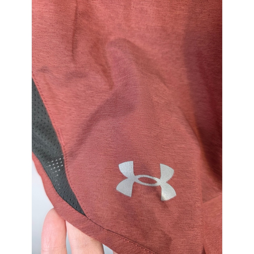 NEW Under Armour HeatGear Fly By 2.0 Running Shorts Womens Medium Mauve Pink/B54 - Picture 3 of 8
